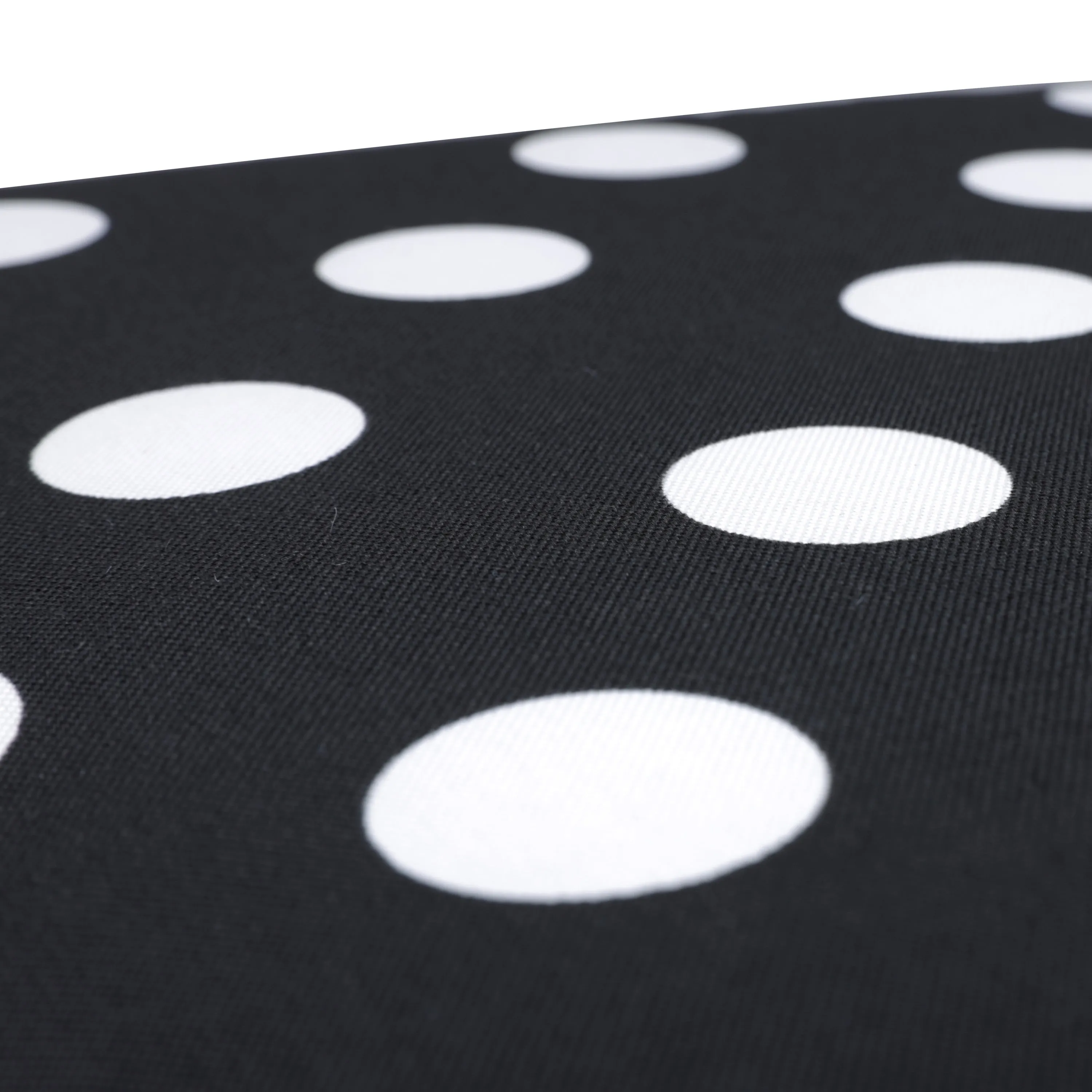 Polka Dot Black Rounded Corners Chair Cushion