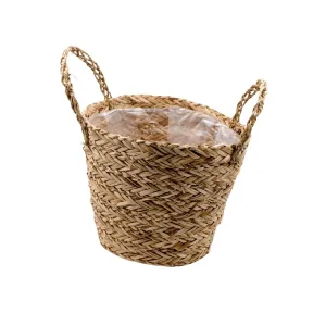 ROUND BASKET NATURAL 32X26X28CM