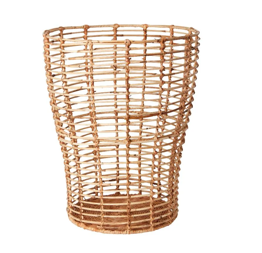 Set of Two Large Rattan Baskets