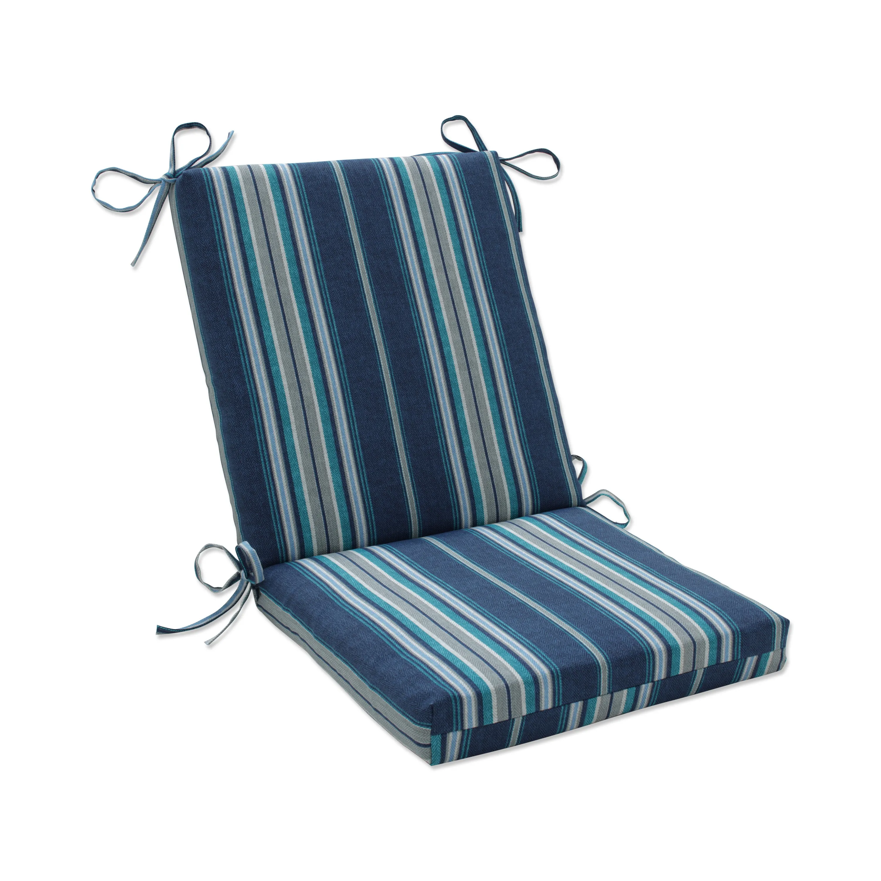 Terrace Caribe Blue Squared Corners Chair Cushion