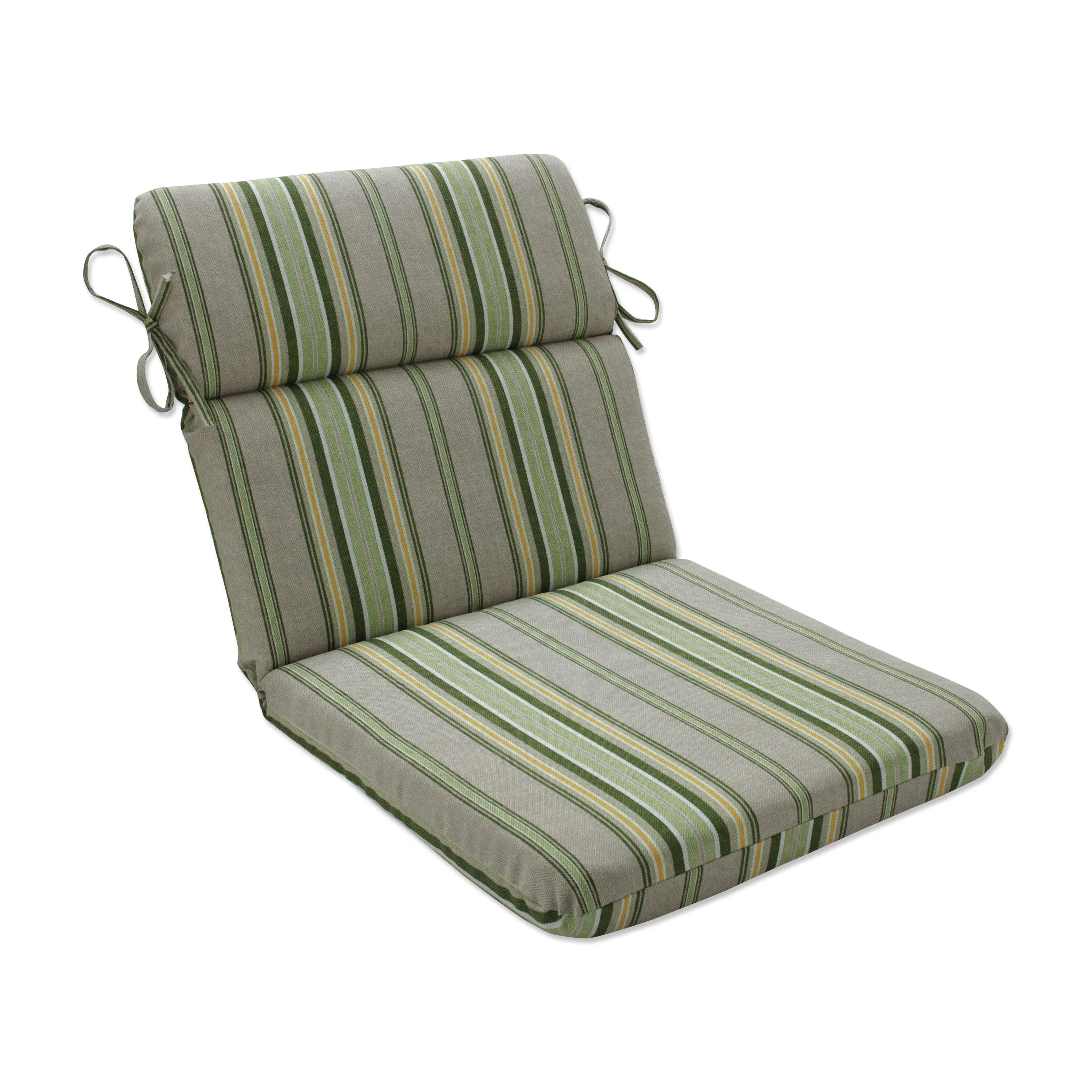 Terrace Sunrise Green Rounded Corners Chair Cushion