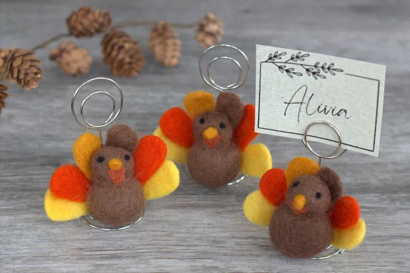 Thanksgiving Turkey Place Card Holders