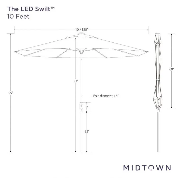 The LED Swilt™ - Sunbrella Spectrum Carbon