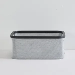 Tyg Rectangle Basket - Grey/black - Medium