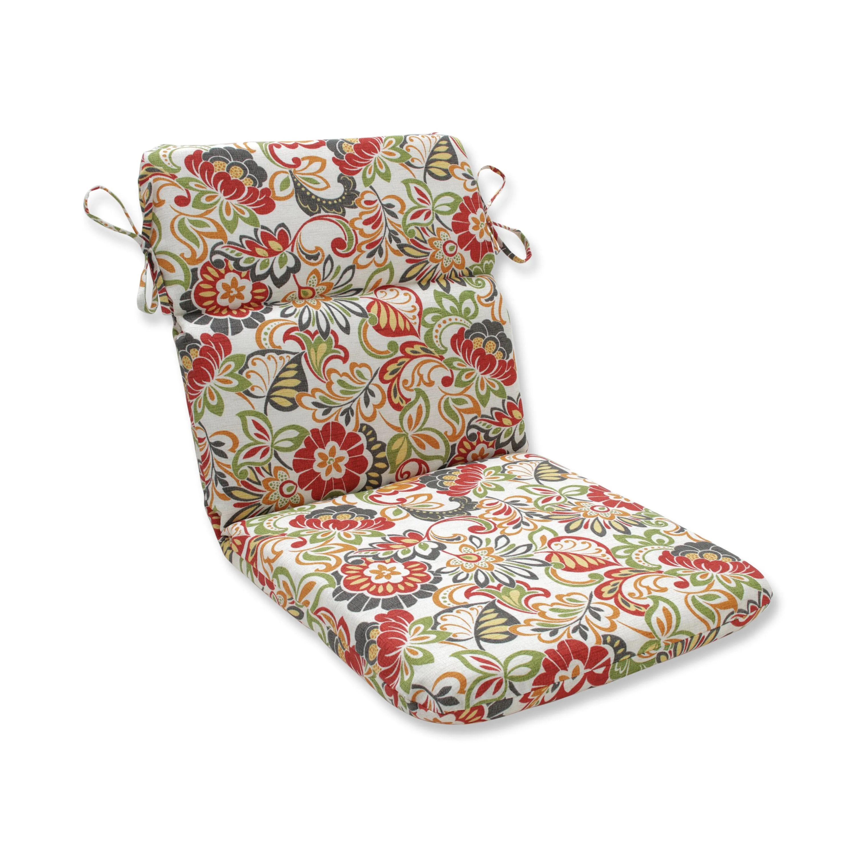 Zoe Multicolor Rounded Corners Chair Cushion